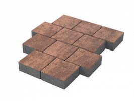  Тротуарная плитка Stellard Квадрат 200x200x80 мм Мокко: внешний вид
